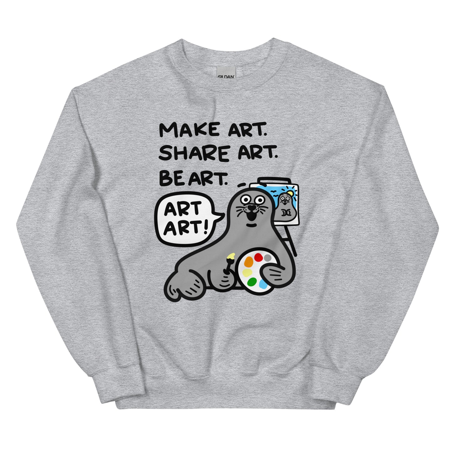 Get your creative juices flowing with our Art Teacher T Shirt! Featuring a playful seal holding a paint palette and artwork, this shirt celebrates the joy and imagination of teaching and creating. Share your love for art with this quirky and fun top. Perfect for gifting to your favorite art teacher or showing off your own artistic style. Order now!