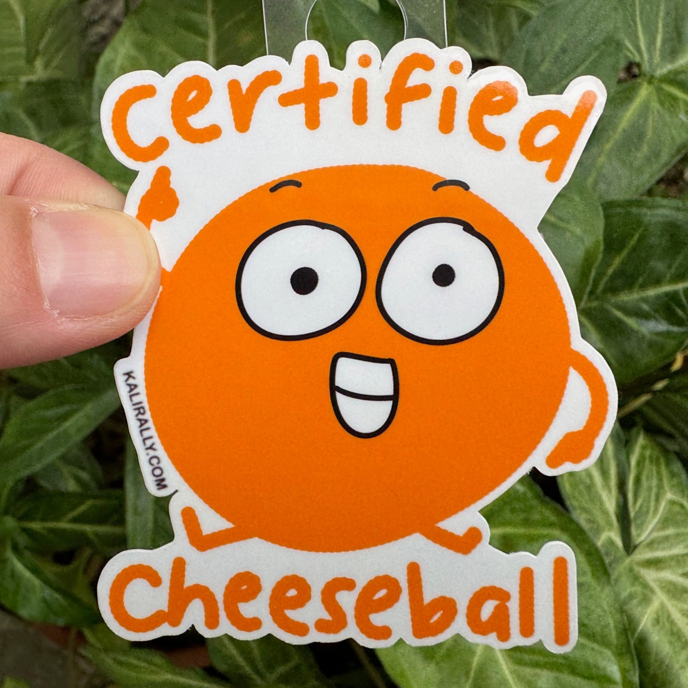 Funny water bottle sticker – “Certified Cheeseball” decal for water bottles and laptops by Kalirally
