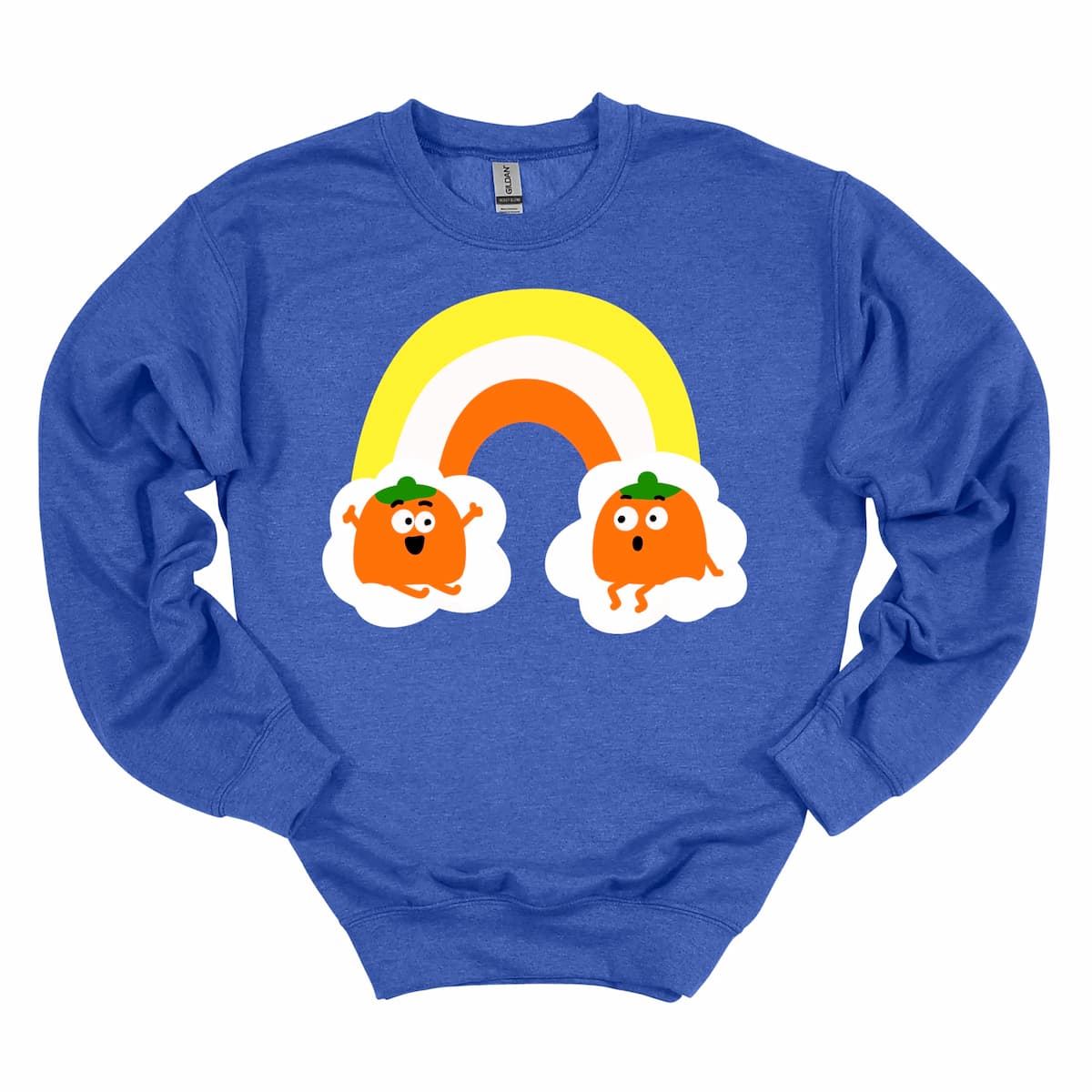 Blue Candy Corn Pumpkin Fun Halloween Sweatshirt, comfy womenโs crewneck for moms, teachers, and spooky season events โ by Kalirally
