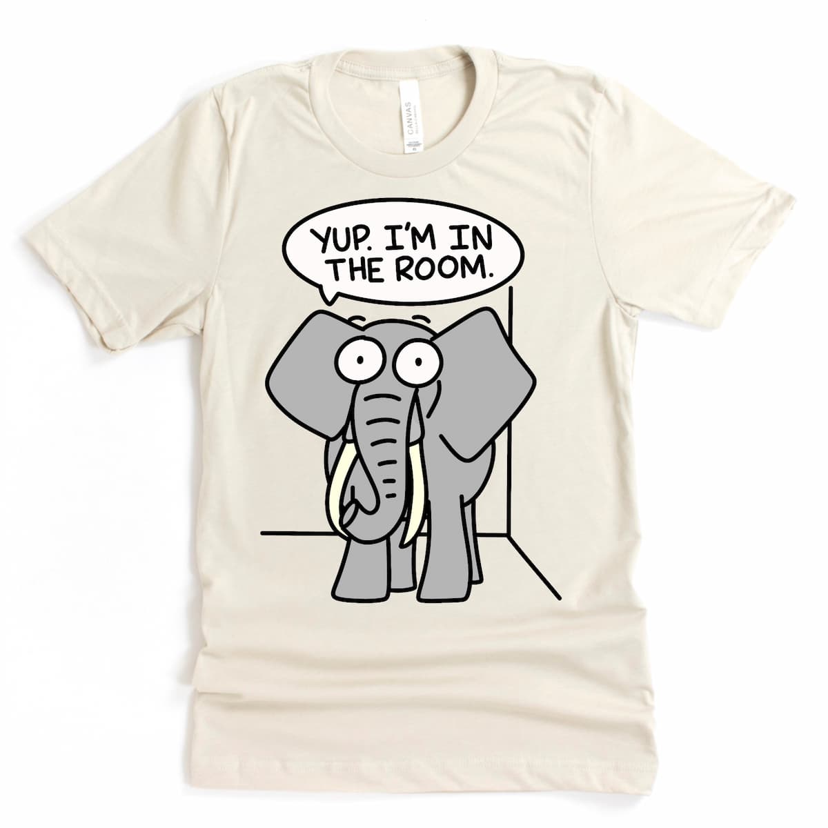 Funny Elephant in the Room Shirt – Cartoon Elephant Graphic Tee