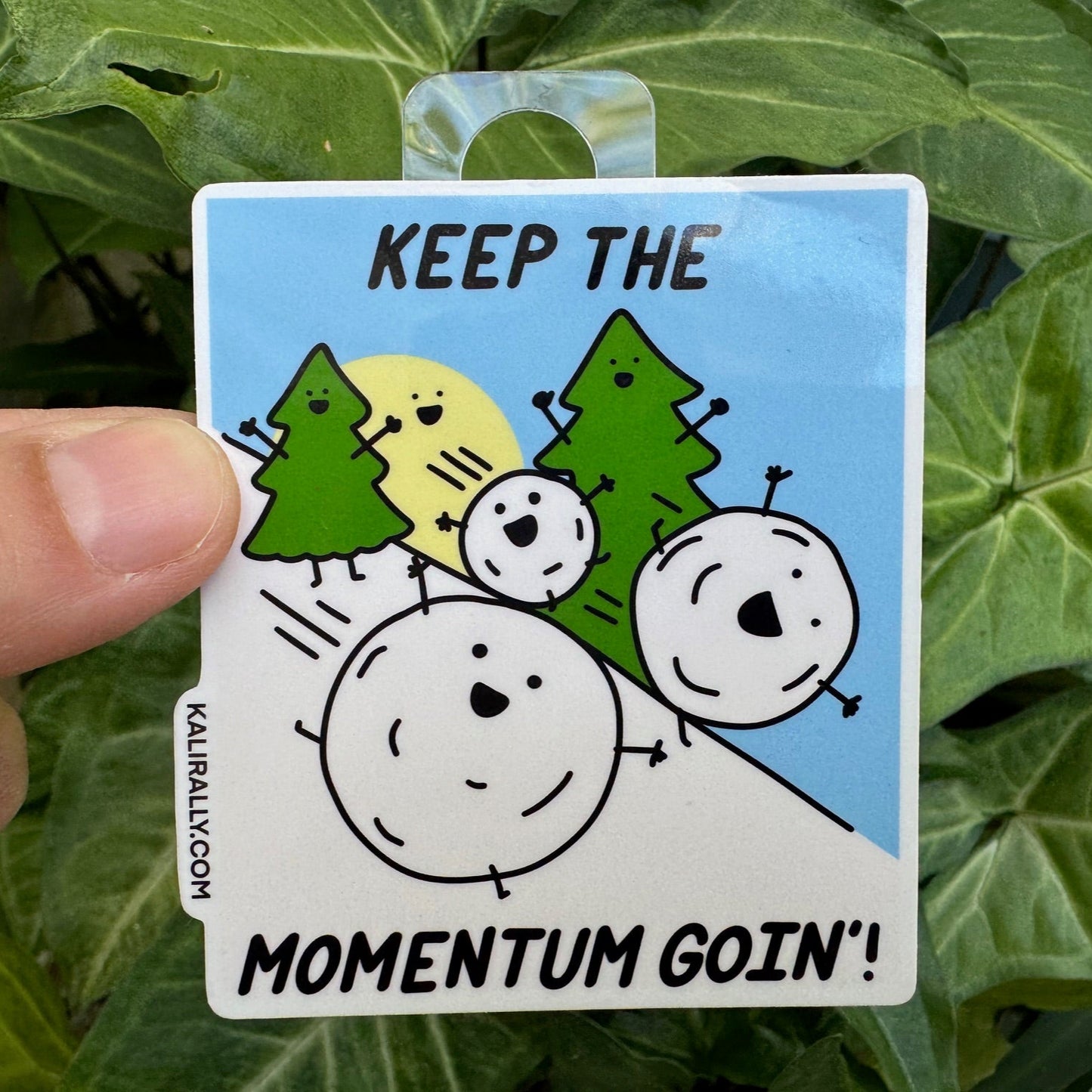 Keep the momentum going sticker, keep showing up sticker, support sticker, positivity sticker, waterproof vinyl sticker, Kalirally decal