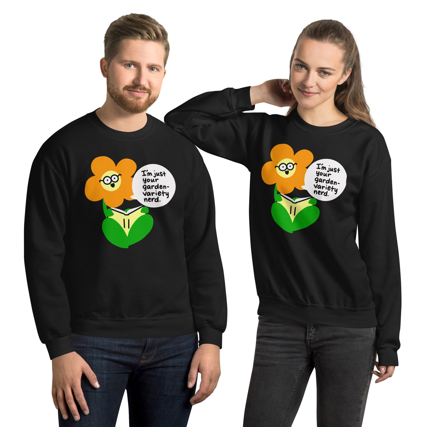 Gardening sweatshirt garden-variety nerd shirt for botanist garden lover green thumb
