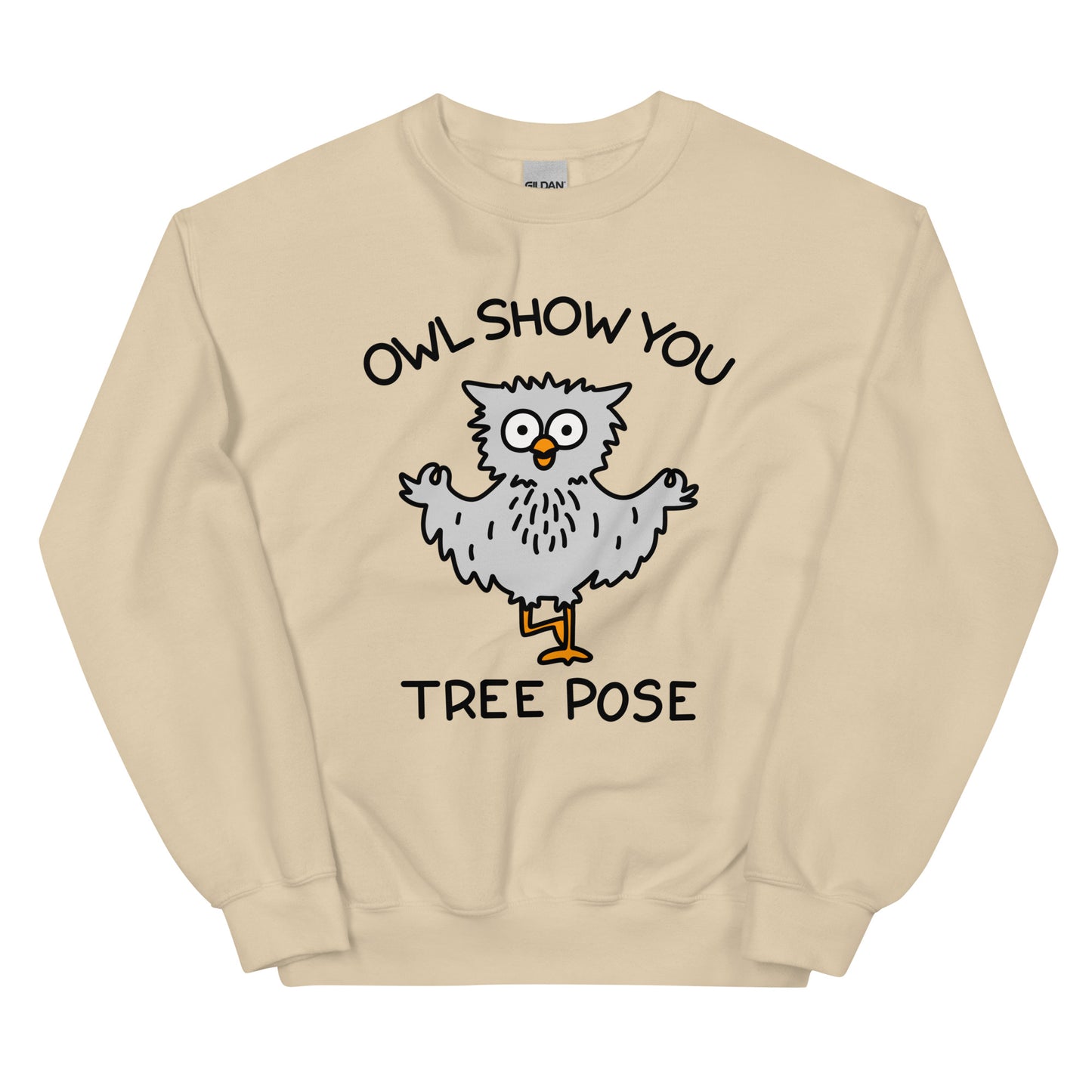 Cute Yoga Meditation "Owl show you tree pose" Unisex Sweatshirt