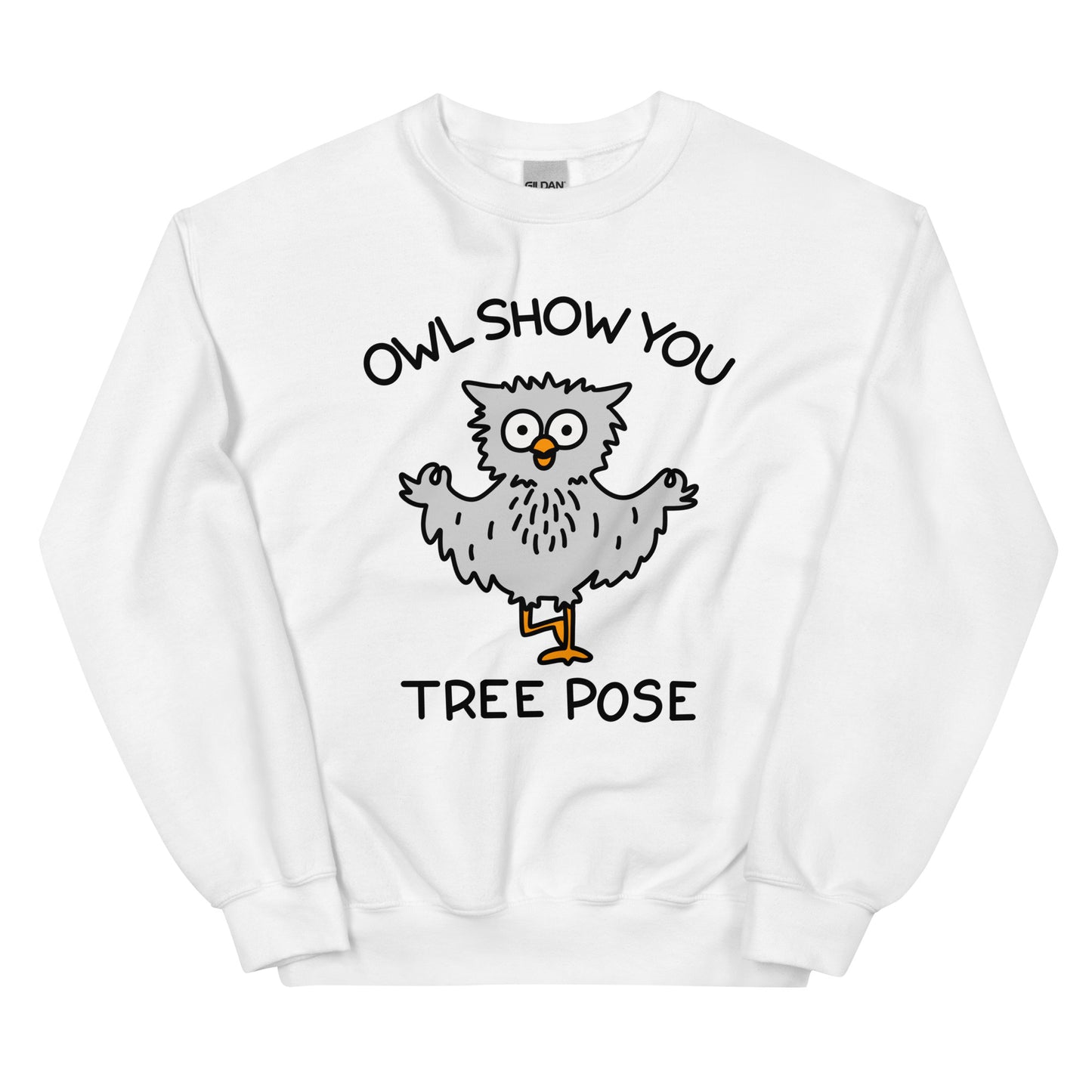 Cute Yoga Meditation "Owl show you tree pose" Unisex Sweatshirt