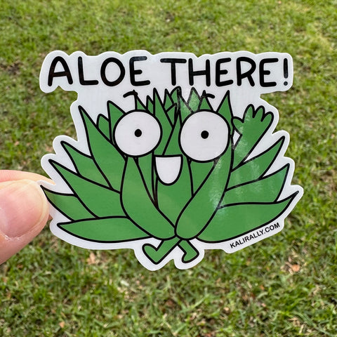 Aloe There! Aloe Plant Sticker