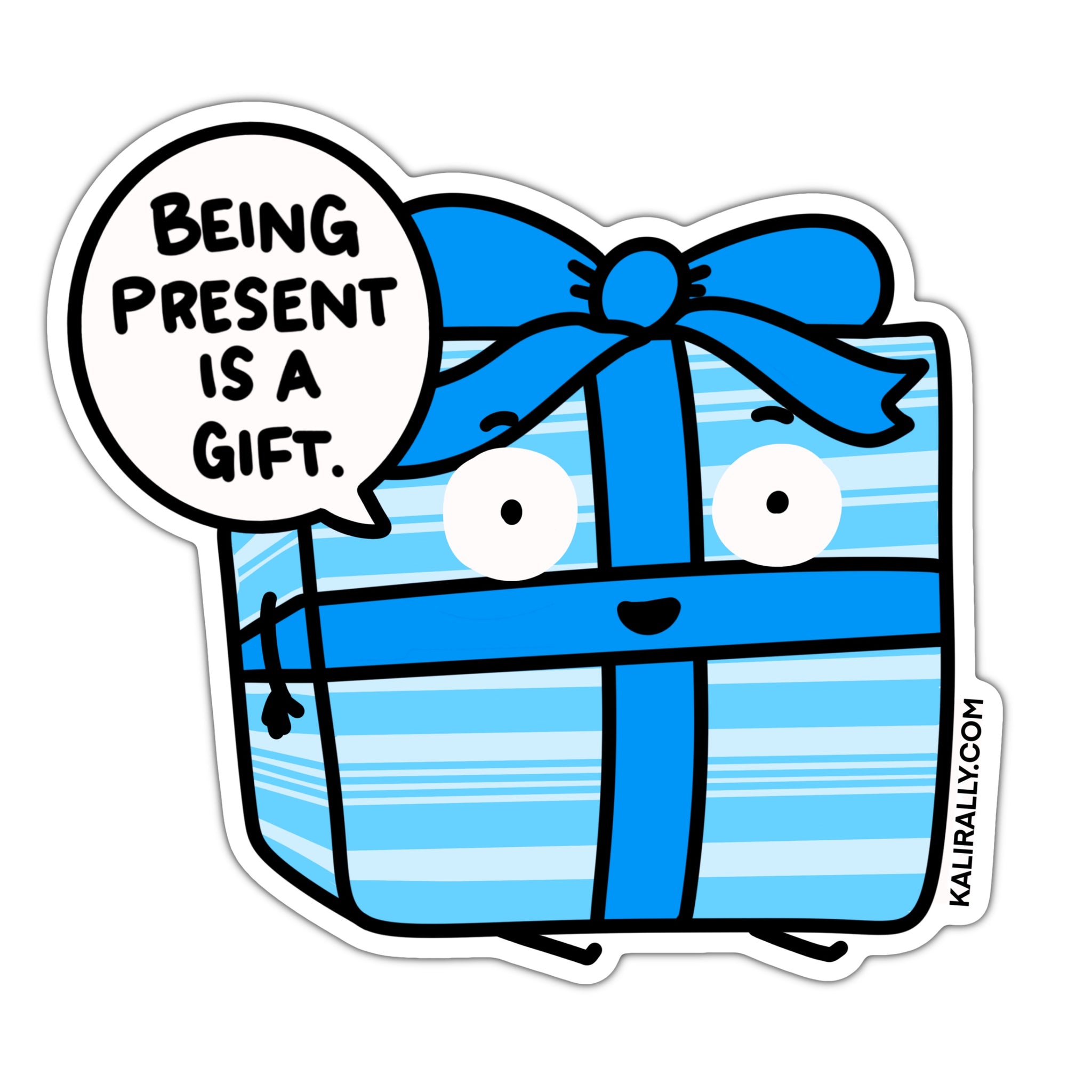 Being present is a gift sticker, Enjoy the moment sticker