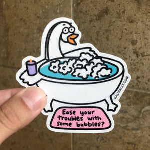 Bubble bath sticker, chill out sticker, mental health sticker, sobriety sticker, waterproof sticker