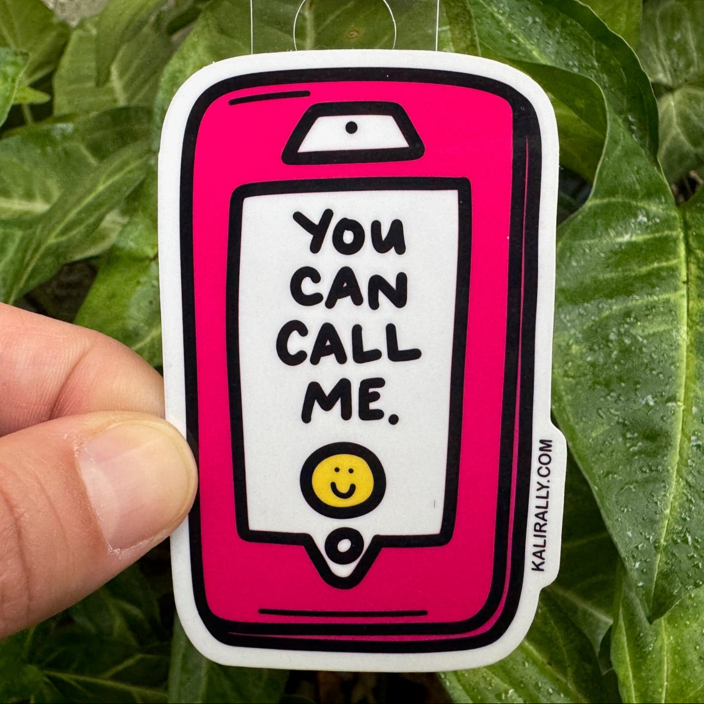 Call Me Sticker – “You can call me” call me cell phone decal by Kalirally.