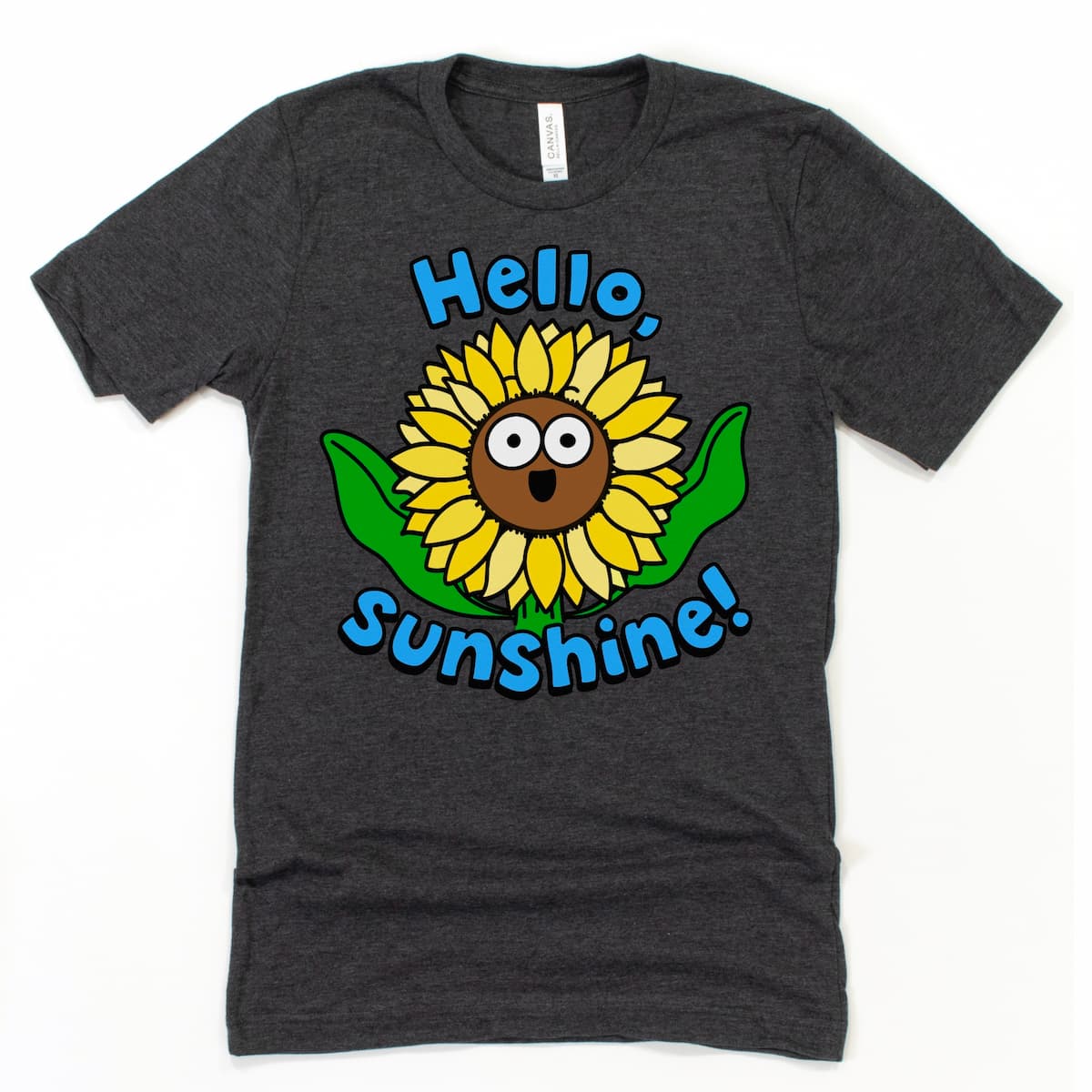 Sunflower T Shirt – Cartoon Hello Sunshine Tee for Happy Vibes
