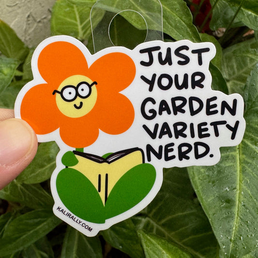Funny gardener vinyl sticker, botanist decal for water bottles and laptops by Kalirally