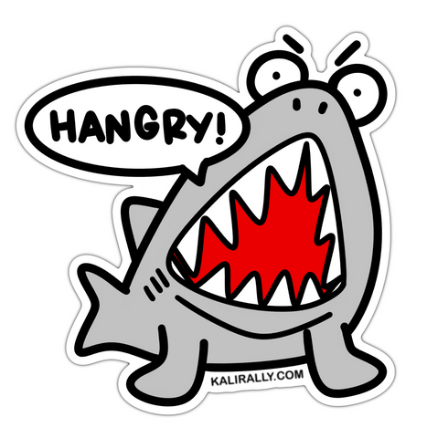 Hangry Shark Sticker