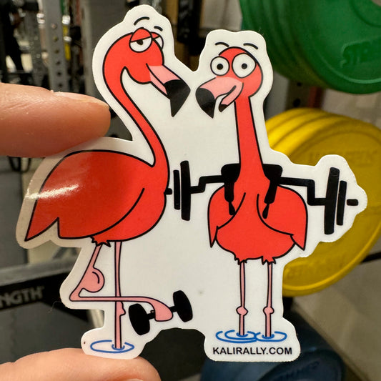 Flamingo Workout Sticker