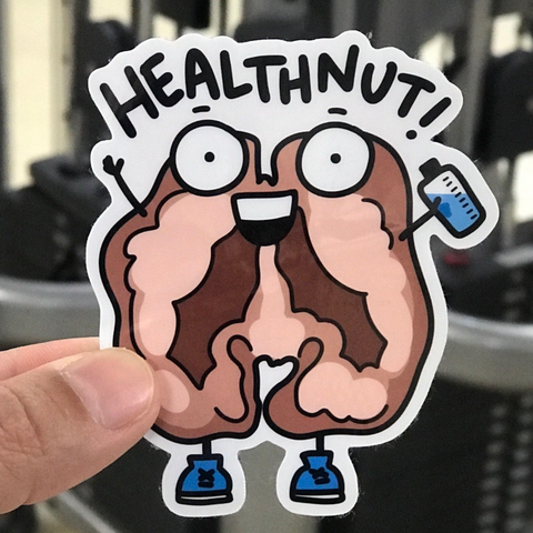 Cute Health Nut Sticker, Walnut Sticker