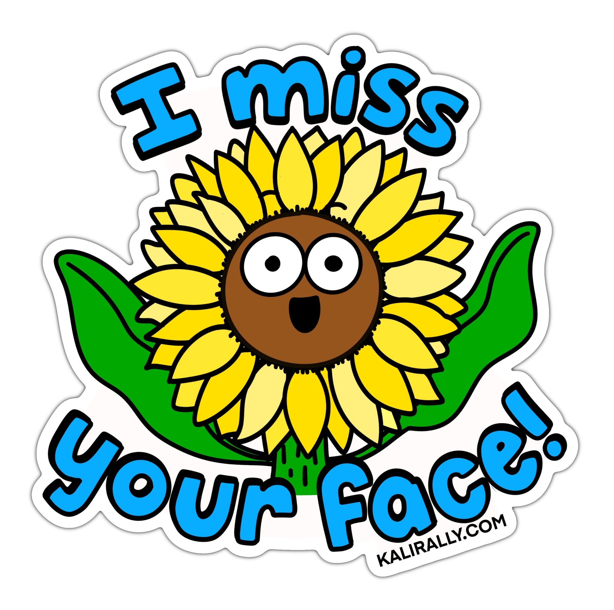 Miss you sticker, funny "I miss your face" decal