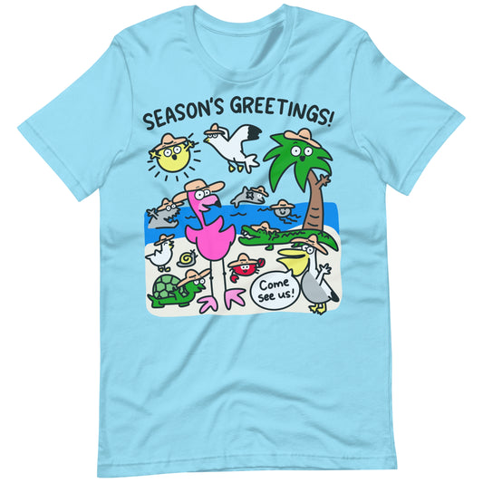 Cute Beach T Shirt, "Season's greetings!" Summer Beach Shirt