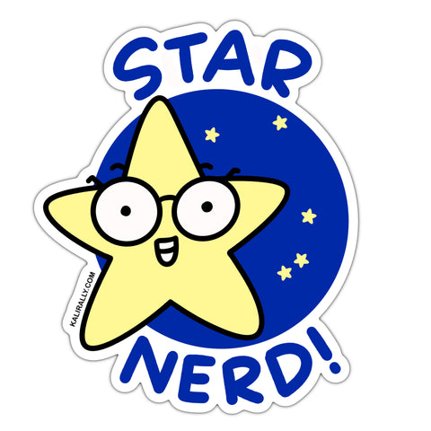 Star nerd sticker, Zodiac sticker, funny aries sticker, astrology sticker, kalirally decal