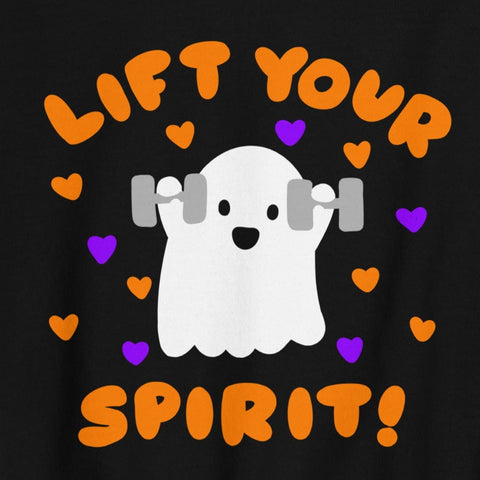 Cute Halloween Gym Sweatshirt, Lift your spirit weightlifting sweatshirt, cute ghost workout shirt, Kalirally