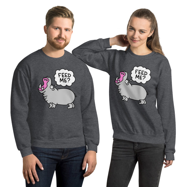 Feed me sweatshirt, Silly Hippo Always Hungry shirt