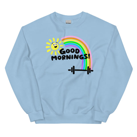 Cute weightlifting sweatshirt for gym shirt with rainbow, cute workout shirt, fun fitness shirt, Kalirally