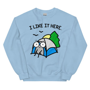 Cute camping sweatshirt, I like it here shirt