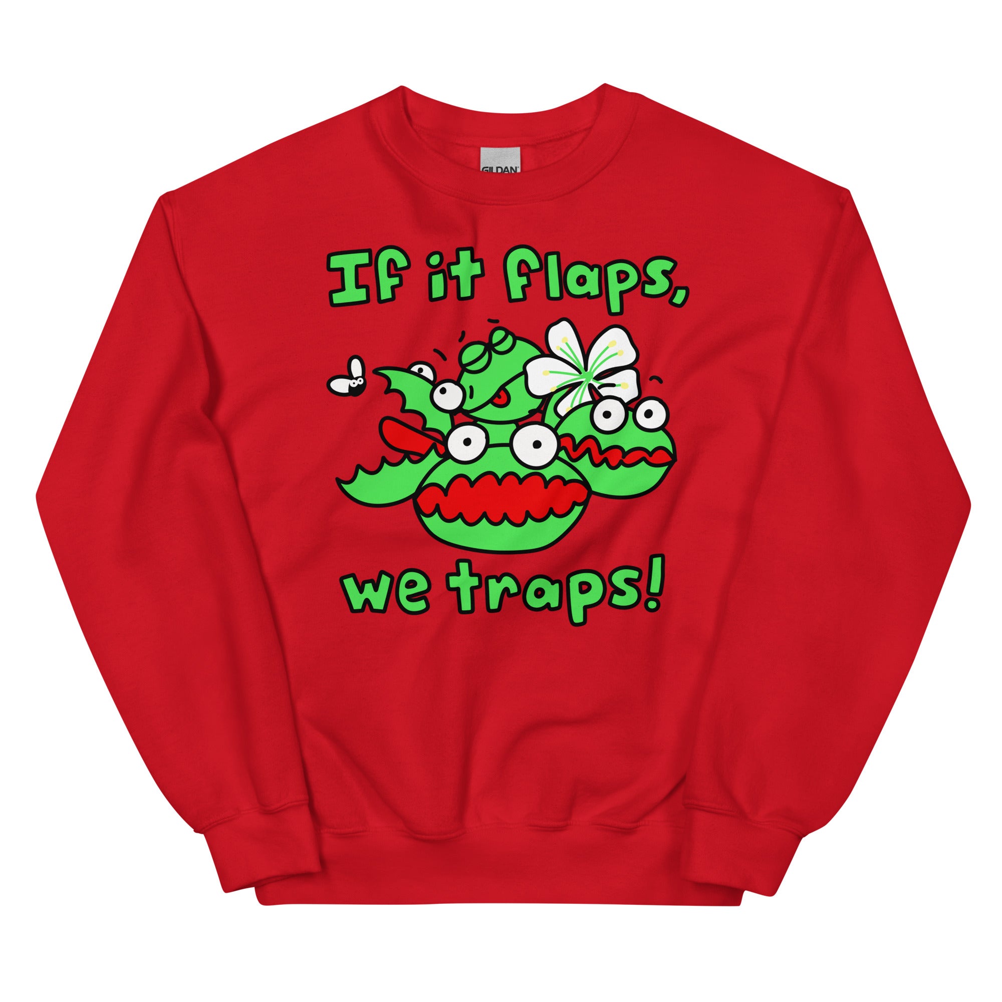 Venus Flytrap sweatshirt for wetlands biologist gift funny weird plant shirt for men women graphic shirt biology nerd tee Botanist fly trap