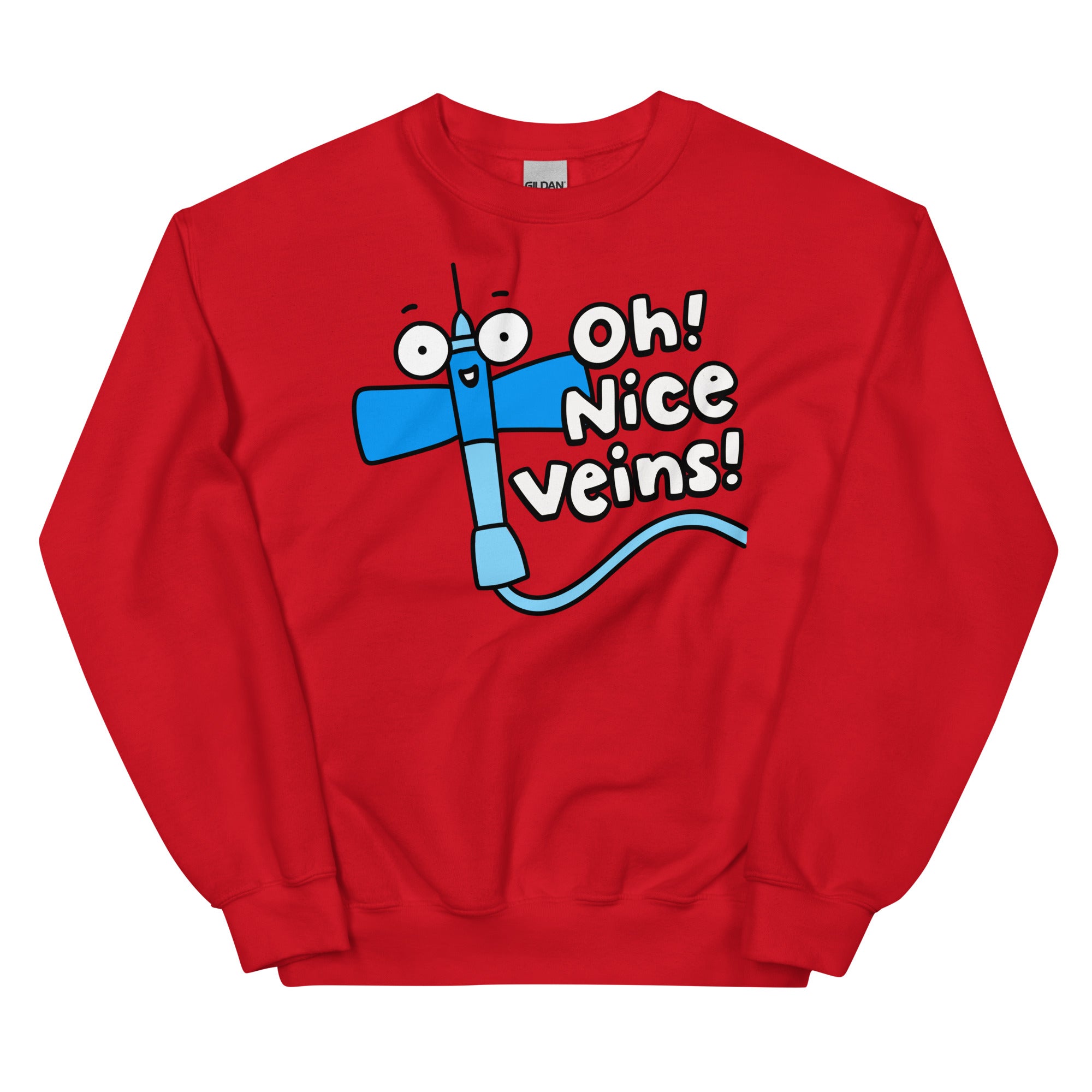 Funny phlebotomist sweatshirt, "Nice veins!" graphic tee, butterfly needle shirt, cute nursing shirt, unisex for men for women