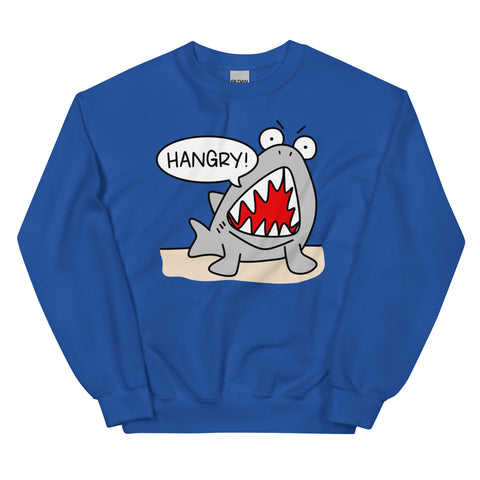 Hangry Sweatshirt, Funny Shark Shirt for Beach Dining