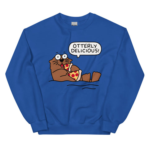 Otterly delicious pizza Unisex Sweatshirt