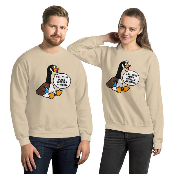 Funny Canadian Goose sweatshirt, I'll just make myself at home shirt