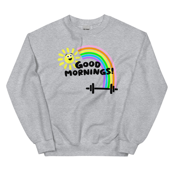 Cute weightlifting sweatshirt for gym shirt with rainbow, cute workout shirt, fun fitness shirt, Kalirally