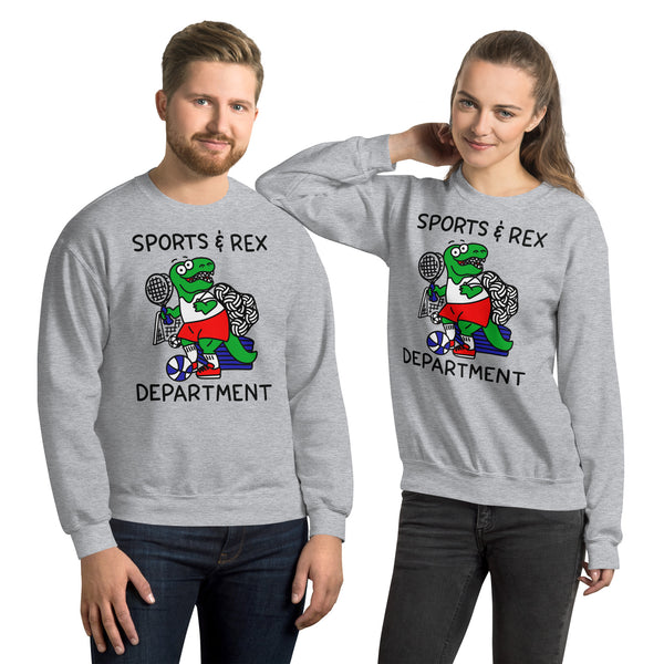 Funny sports sweatshirt for sports coach shirt, sports and rec dept. shirt, dinosaur sweatshirt t-rex