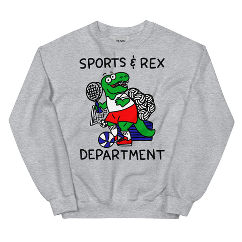 Funny sports sweatshirt for sports coach shirt, sports and rec dept. shirt, dinosaur sweatshirt t-rex