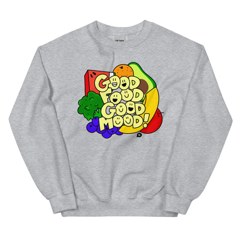 Cute Healthy Food Sweatshirt, Good Food Good Mood Shirt