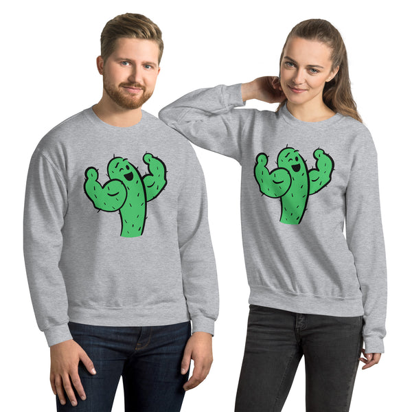 Cactus Flexing Sweatshirt, Saguaro Gym Shirt