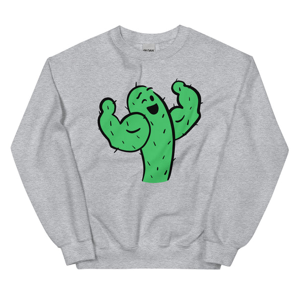 Cactus Flexing Sweatshirt, Saguaro Gym Shirt