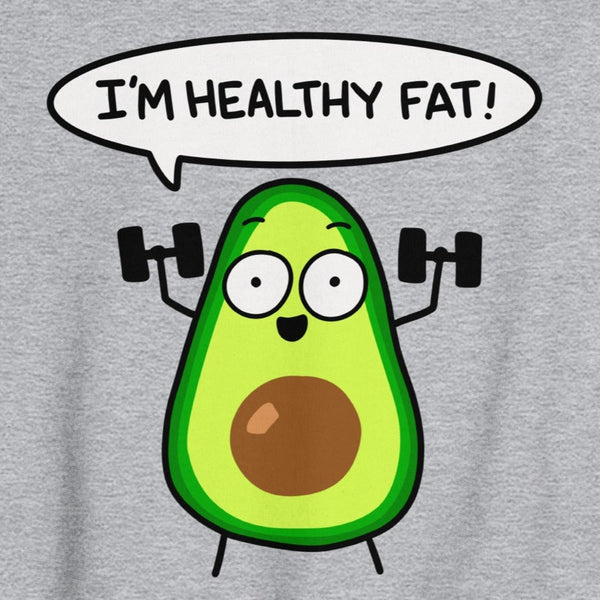 Funny fitness avocado sweatshirt, punny workout graphic shirt