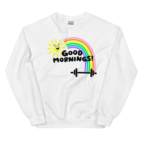 Cute weightlifting sweatshirt for gym shirt with rainbow, cute workout shirt, fun fitness shirt, Kalirally