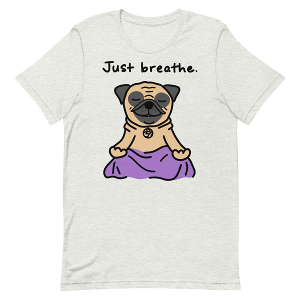 Find your inner calm with this adorable Just Breathe Pug T-Shirt! Perfect for pug lovers, yoga enthusiasts, and anyone who enjoys a little humor with their mindfulness practice. Featuring a cute pug in a peaceful sitting yoga pose, this shirt is both fun and relaxing. Whether you’re hitting the yoga studio or simply lounging at home, this tee is a great reminder to pause, breathe, and enjoy life—just like your favorite furry friend!