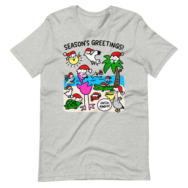Florida Christmas t shirt for tropical holiday tshirt for beach Christmas Santa tee