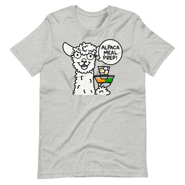 Cute healthy eating t-shirt, Alpaca Meal Prep shirt