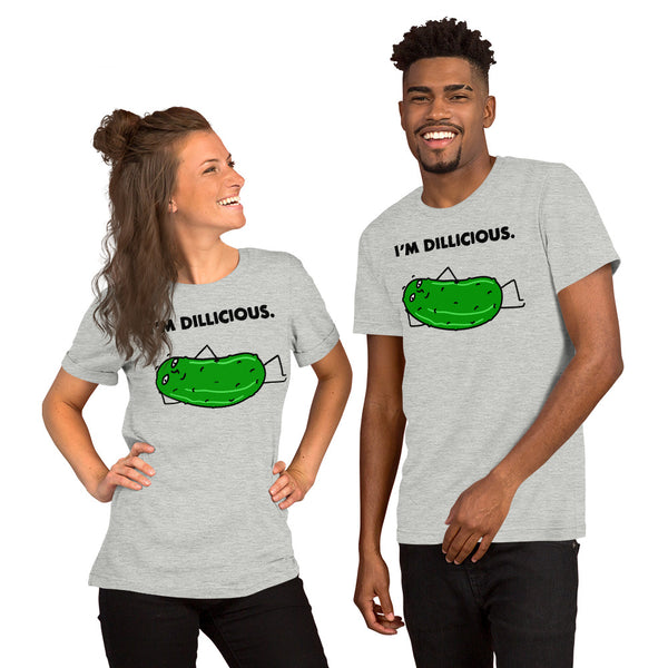 Funny Pickle Tee, "I'm Dillicious" Unisex t-shirt