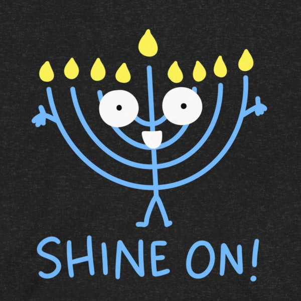 Hanukkah t shirt for Chanukah, cute Jewish holiday shirt Shine on! Hanukkiah tshirt