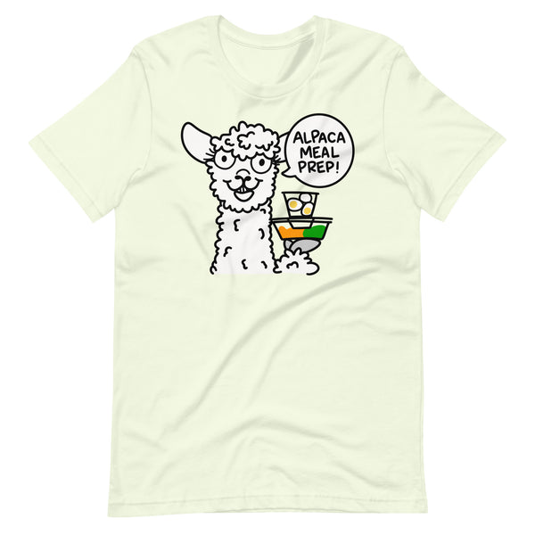 Cute healthy eating t-shirt, Alpaca Meal Prep shirt