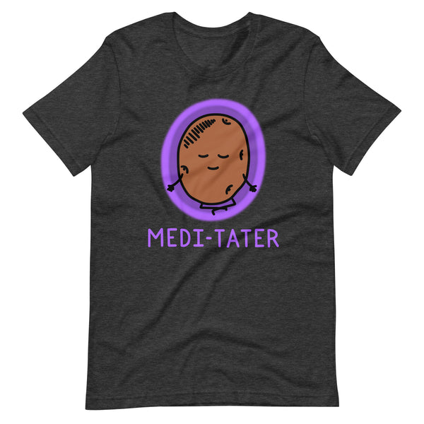 Funny Yoga Meditation Potato "Medi-tater" Unisex t-shirt