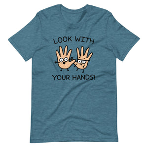 Look with your hands tshirt with light colored skin