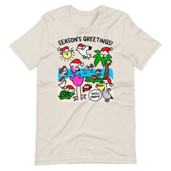 Florida Christmas t shirt for tropical holiday tshirt for beach Christmas Santa tee