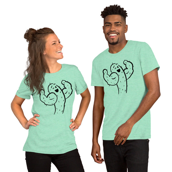 Cactus Flexing T-Shirt, Gym Succulent Shirt