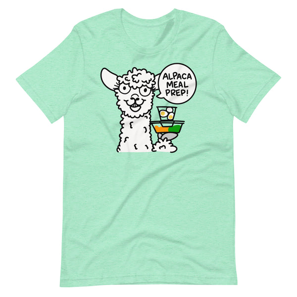 Cute healthy eating t-shirt, Alpaca Meal Prep shirt