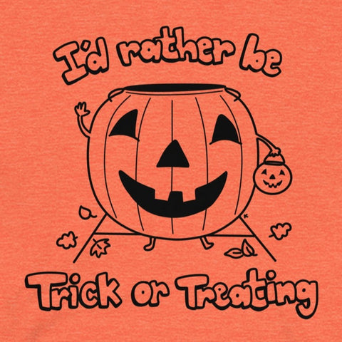 I'd rather be trick or treating tshirt for trick or treat, Halloween shirt for adult who loves candy Kalirally