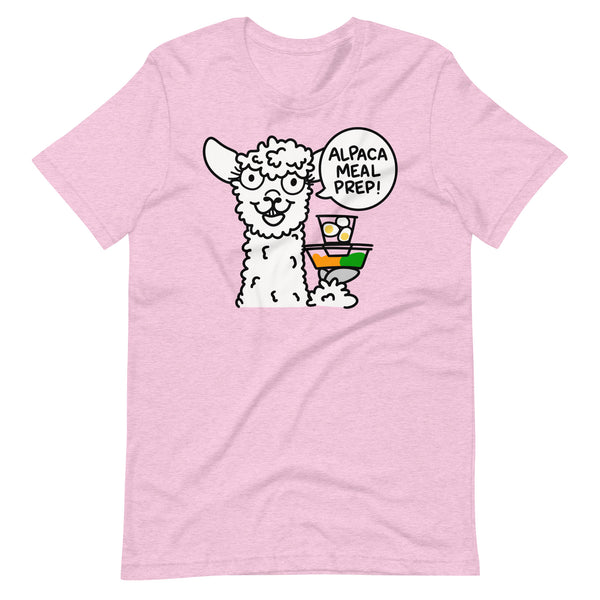 Cute healthy eating t-shirt, Alpaca Meal Prep shirt